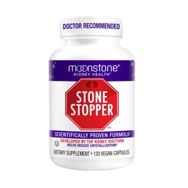 Stone Stopper Capsules, Kidney Stone Prevention, Calcium Oxalate Protector, Alkali Citrate Support Supplement, Developed by Urologists to Support Kidney Health, 30 Day Supply (120 Count)