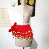 Rumyve Belly Dance Hip Scarf,Belly Dance Skirt Wrap with Glitter