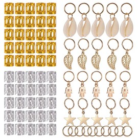 Hair Rings Braid Rings Aluminium Hair Clips Dread Locks for Hair Set, Hair Clip, Braid Accessories 80 Pieces BJ