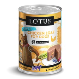 Lotus Grain Free Chicken Loaf Dog Food 12.5oz Can 12 Case