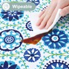 misaya Rectangle Waterproof Vinyl Table Cloth, Wipeable Tablecloth with Flannel