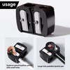Pack of 2 Thick Pencil Sharpeners, Thick and Thin Pencils