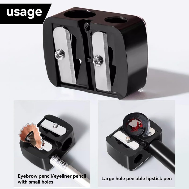 Pack of 2 Thick Pencil Sharpeners, Thick and Thin Pencils