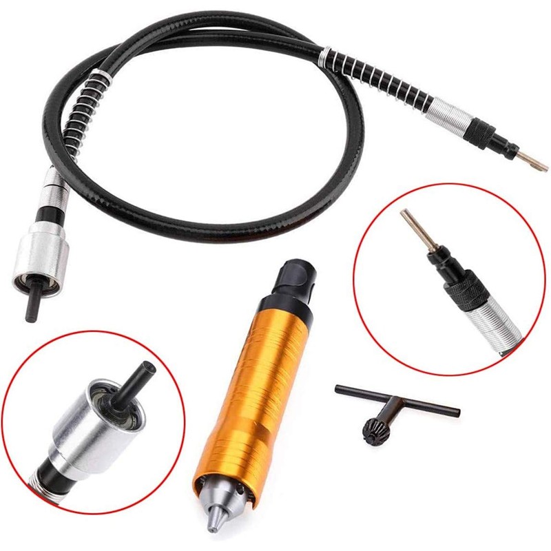 1/8'(3.175mm) Flex Shaft adapter Attachment, Flexible Drill Extension Cable Chuck