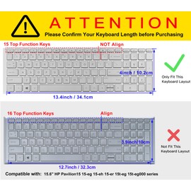 Keyboard Cover for HP Laptop 15.6 15-dw 15-dy 15-da/db 15-ef 15-bs/bw 15-dy5033dx dy5073dx dy2073dx dy5399nr dy5599nr 15-dw4047nr 15t-dw400/HP 17.3 Laptop 17-by/bs/ca 17-by4022wm by4025nr -Black