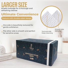 LUXUZ FACIAL CLEANSING CLOTHES,ULTR SOFT,DRY WIPES 60counts,1Pack,XL