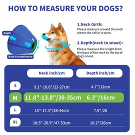 Dog Cone Collar Recovery Collar Protective Recovery Collars for Pet Anti- Bite Soft Cone Collar Breathable Comfy Elizabethan Collar Cone Anti-Bite/Lick for Medium to Large Dogs and Cats Fast Healing M