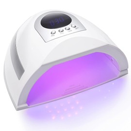 MainPi UV Lampe für Gelnägel,268W Nageltrockner mit 4 Timer,Professionelle UV LED Nagellampe für Finger/Zehennagel mit 66 Lichtperlens,LCD-Display,Infrarotsensor,Lampe Nägel für Alle Gel Nagellack