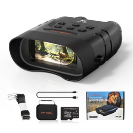 Night Vision Goggles, Night Vision Binoculars for Adults, Infrared Night Vision,HD Large Screen Binoculars can Save Photo and Video with 32GB TF Card, Night Vision Goggles for Camping & Hunting