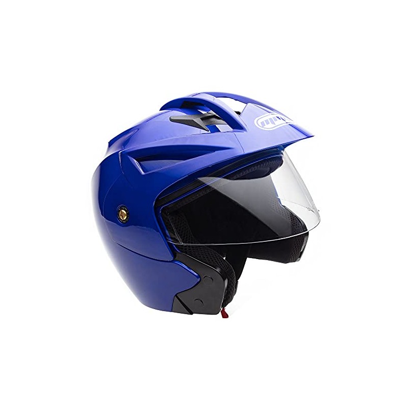 MMG 20 Motorcycle Scooter Open Face Helmet DOT Street Legal,