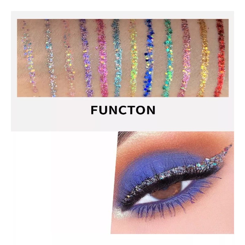 KFMX 3 Sombras Pegamento Hojuelas Glitter Colores Ojos Y Cuerpo