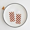 WUWEIJIAJIA Unique Acrylic Black White Striped Checkered Dangle Drop Earrings