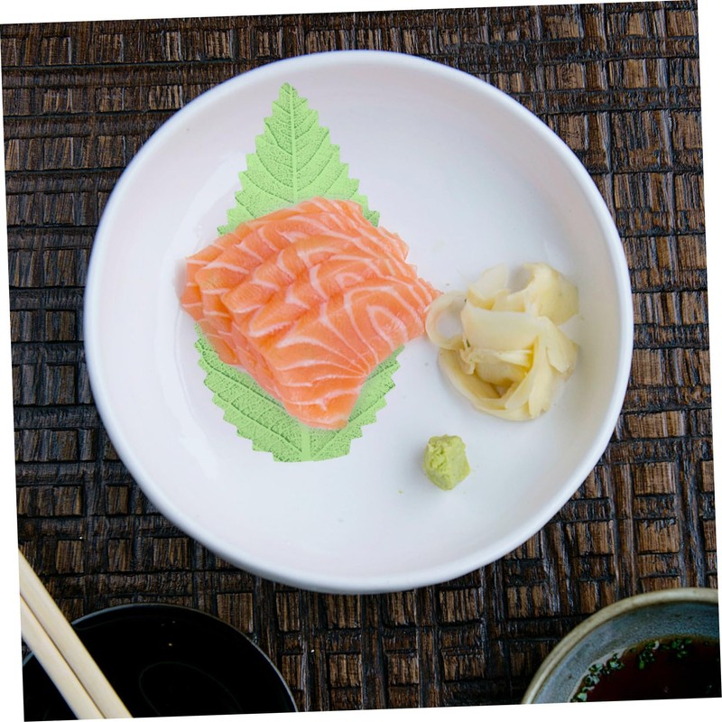 MAGICLULU 200pcs Sashimi Leaves Sushi Decorative Grass Fake Leaves for