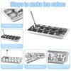 Stainless Steel Ice Cube Trays with Detachable Handle, 18-Slot Metal