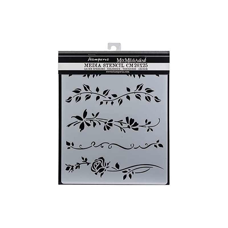 Stamperia Stencil Flower Tendrils 20 x 25 cm 3D Reusable