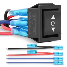 Nilight 6Pin Momentary Polarity Reverse Switch On Off On DPDT 3 Position 20A 12VDC 125VAC Motor Control Automatic Reset for Boat Automotive RV Jack Power Toggle Switch w/Jumper Wire