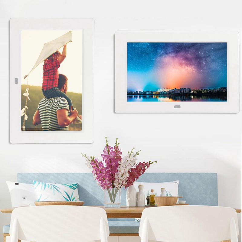 Digital Photo Frame 8in 1280x800 Support MP3 MP4 HD Video
