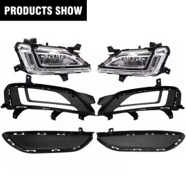 Unbranded Fit Hyundai Tucson 2019-2021 Front Bumper LED Driving Fog Light L&R+ Harness Kit