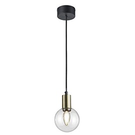 Trio Leuchten Pendant lamp, Metal, Schwarz Matt/Bronzefarbig