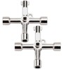 4-Way Multi-Functional Utilities Key, 2 Pcs Plumbing Wrench, Opening Tool
