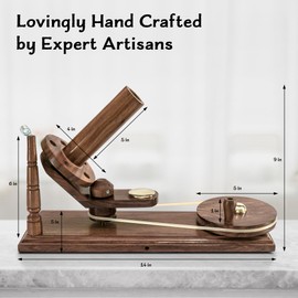 Traditional Wooden Handcrafted & Hand Operated Yarn Center Pull Ball Winder - for Knitters and Crocheters | Rosewood Winder with Sturdy Construction | Knitting & Crocheting Gifts Ideas