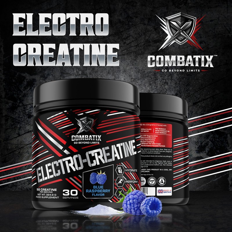COMBATIX – Premium Creatine Monohydrate + Electrolytes Powder 324g –