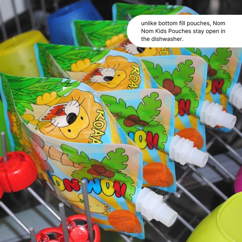 Nom Nom Kids – 10 x 140ml Animal Design side