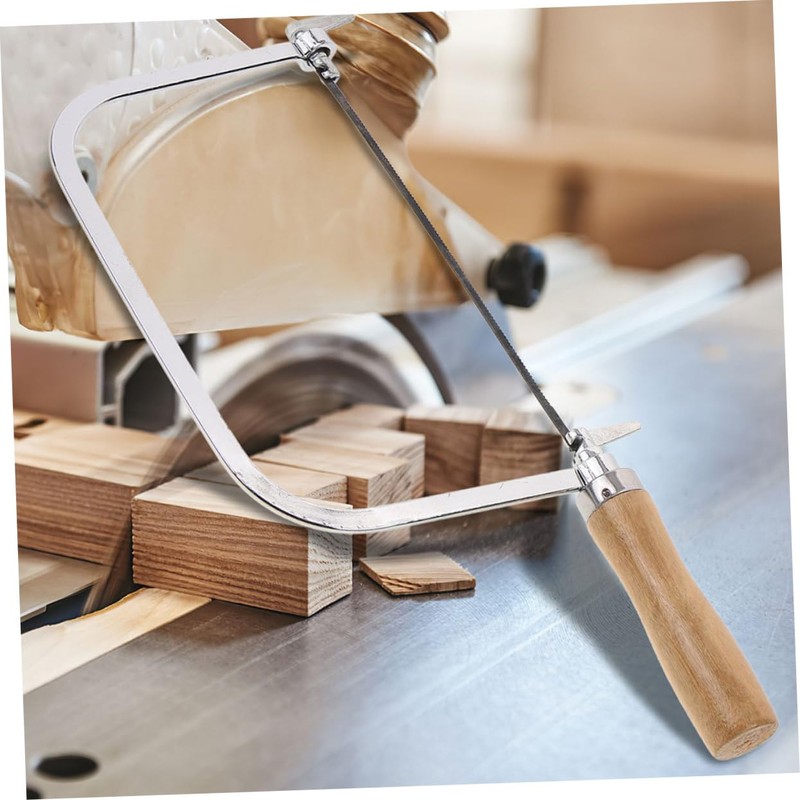 jojofuny Wooden-handled Scroll Saw Machine Fret Saw Jewelry Tool Saw