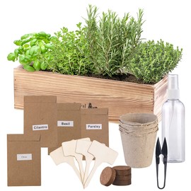 Royal Gardineer Plant Growing Set: Gift Box Growing Set Italian Herbs with Seeds, Scissors, Sprayer (Italian Herbs Plants, Herb Growing Set Windowsill, Propagation Station)