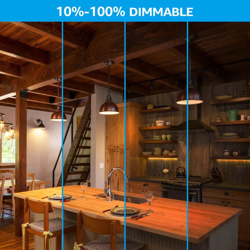 TorchStar 7W Dimmable G25 Half Chrome LED Light Bulb, UL