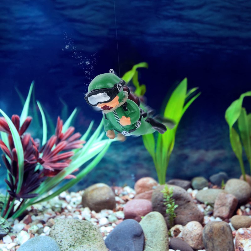 Sosoport Decorative Aquarium Set Fish Tank Diver Ornament Floating Diver