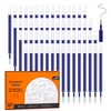 Retractable Gel Pen Refills, Shuttle Art 60 Pack Blue Rollerball