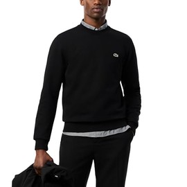Lacoste Men's Long Sleeve Fleece Crewneck Sweatshirt Noir