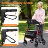 Walkers for Seniors with Seat, Foldable Rolling Walker with Durable