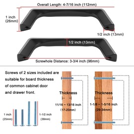KOOFIZO Sloped Foot Vintage Cabinet Pull, Antique Iron Furniture Handle, 3-3/4 Inch Screw Spacing, 10-Pack P21 Retro Hardware for Kitchen Cupboard Door, Bedroom Dresser Drawer, Bathroom Furniture