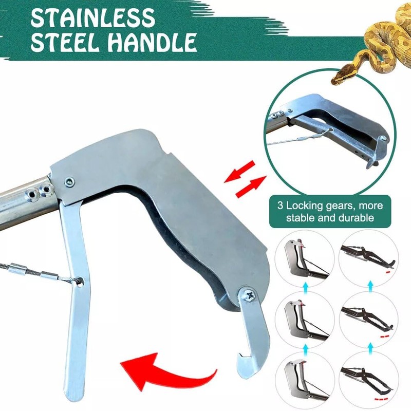 KANCOKIT 52“ Snake Tongs Collapsible Grabber, Professional Reptile Snake Catcher