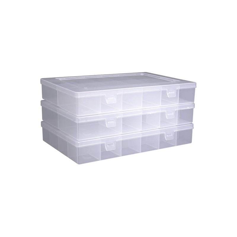 hünersdorff PP-Eco Assortment Box with 12 Compartments, Sturdy Sorting Box