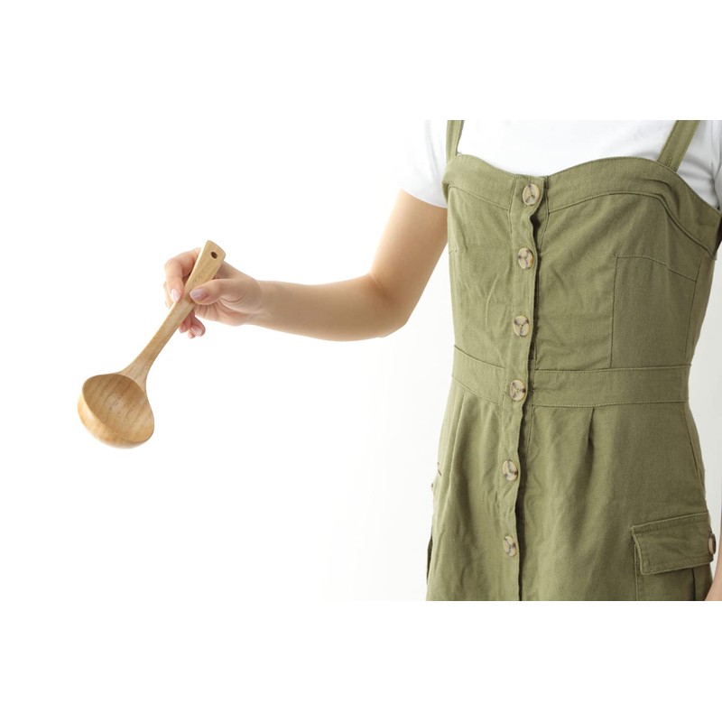 kicoriya Wooden Ladle Ladle with S-Shaped Hooks (Medium)