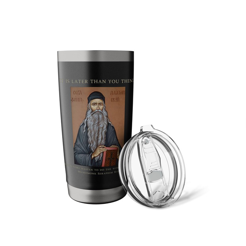 Eastern Orthodox Christian Seraphim Rose Stainless Steel Insulated Tumbler
