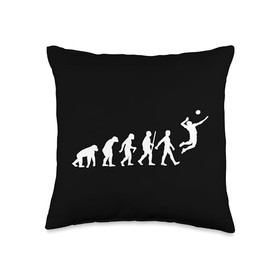 Volleyball Gift Beach Volleyball Player Team Stuff Funny Art for Men Women Ball Sports Volleyball Throw Pillow, 16x16, Multicolor