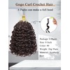 Gowit Gogo Curl Crochet Hair 8 Inch 6 Packs Short