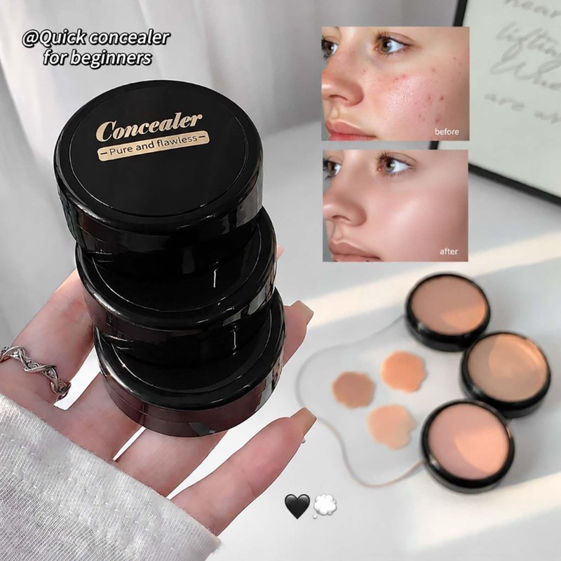 Pot Concealer, Shade 03 Warm Peach, Buildable Cream Coverage, 1
