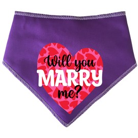 Spoilt Rotten Pets 'Will You Marry Me' Marriage Proposal Design. Valentine's Day Birthday Engagement Surprise Proposal Dog Bandana