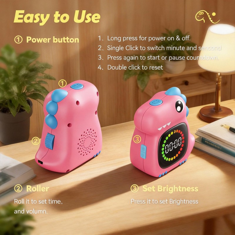 Doli Yearning Visual Timer for Kids, 99 Minute Digital Cute