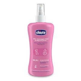 Chicco Aceite para Masaje Pre y Post Parto 4 en 1, Solución Natural y Multifuncional, Previene Estrías, Hidratante y Elasticizante, Rosa