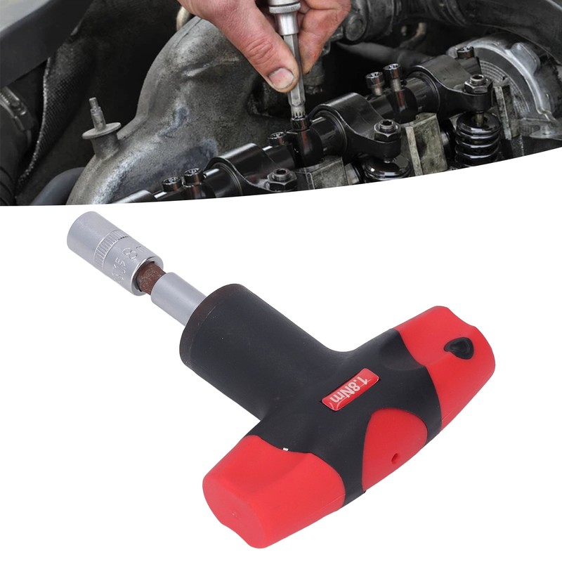 T Handle Wrench Fixed Torsion Chrome Vanadium Steel 1/4in Hex