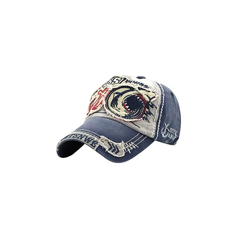 Minaco Life Men's Shark Embroidered Baseball Cap Unisex Casual -