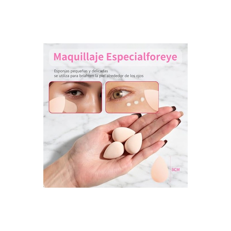 Set de 21 Esponja Maquillaje, Beauty Blenders, para Juego de