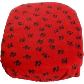 FidoRido Pet Car Seat- Red with Black Paw Prints Replacement Fleece Cover