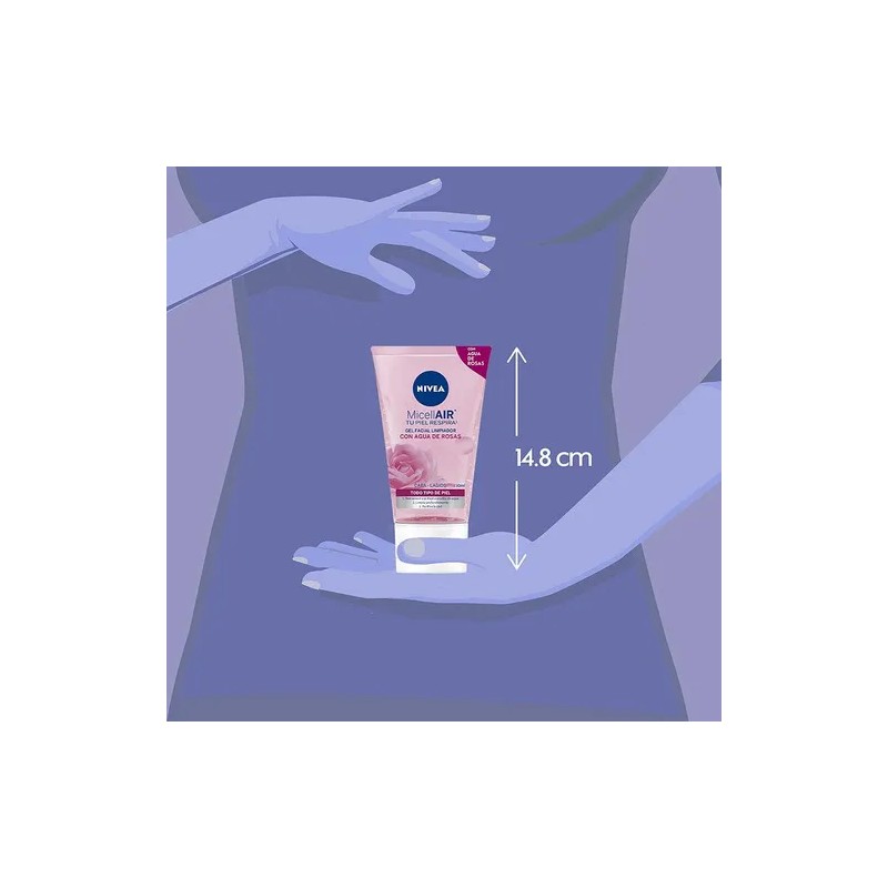Gel Limpiador Facial Nivea Micellair Agua De Rosas 150 Ml